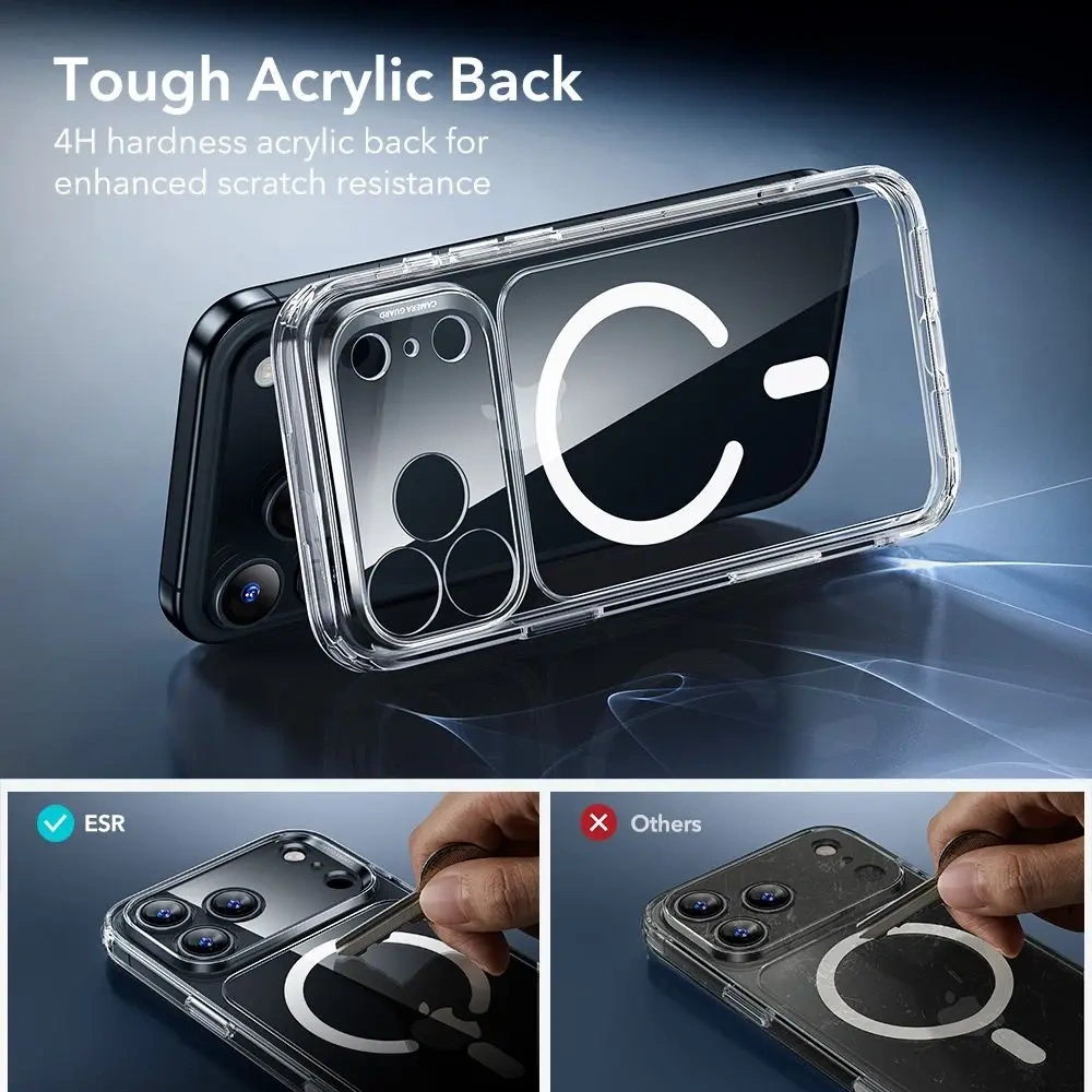 Zestaw ESR etui + szkło na ekran Classic Hybrid MagSafe & Tempered Glass do Apple iPhone 17 Pro Clear