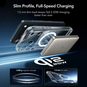 Zestaw ESR etui + szkło na ekran Classic Hybrid MagSafe & Tempered Glass do Apple iPhone 17 Pro Max Clear