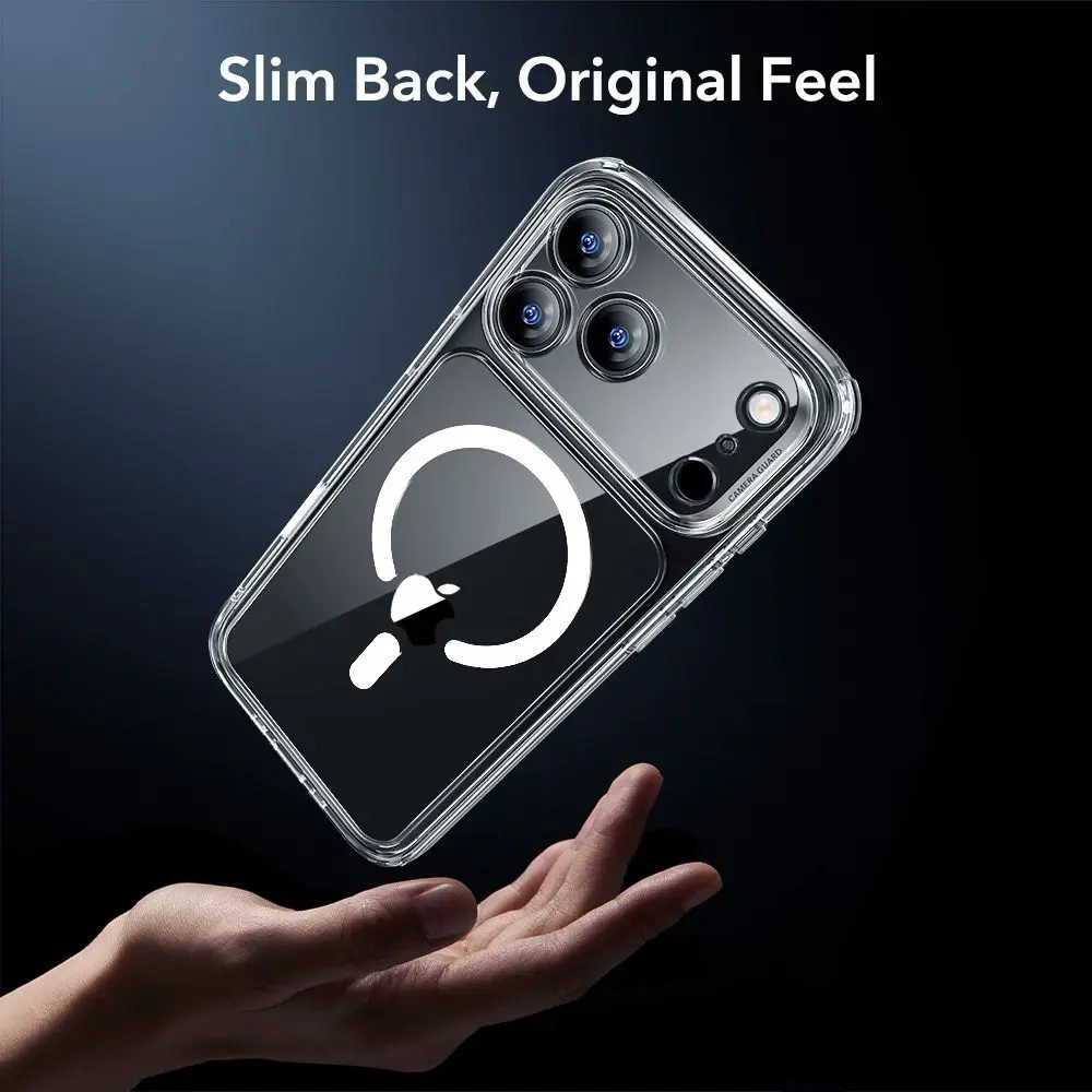 Zestaw ESR etui + szkło na ekran Classic Hybrid MagSafe & Tempered Glass do Apple iPhone 17 Pro Max Clear