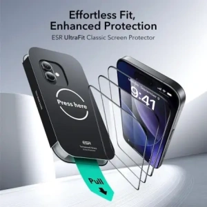 Szkło hartowane ESR Ultrafit Tempered Glass do Apple iPhone 16 Pro / 17 Clear [2 PACK]