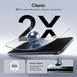 Szkło hartowane ESR Ultrafit Tempered Glass do Apple iPhone 17 Air Clear [2 PACK]