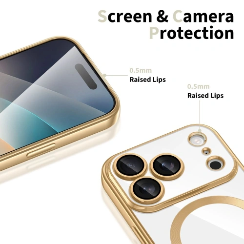 Etui Tech-Protect MagFlex MagSafe do Apple iPhone 17 Pro Shiny Gold