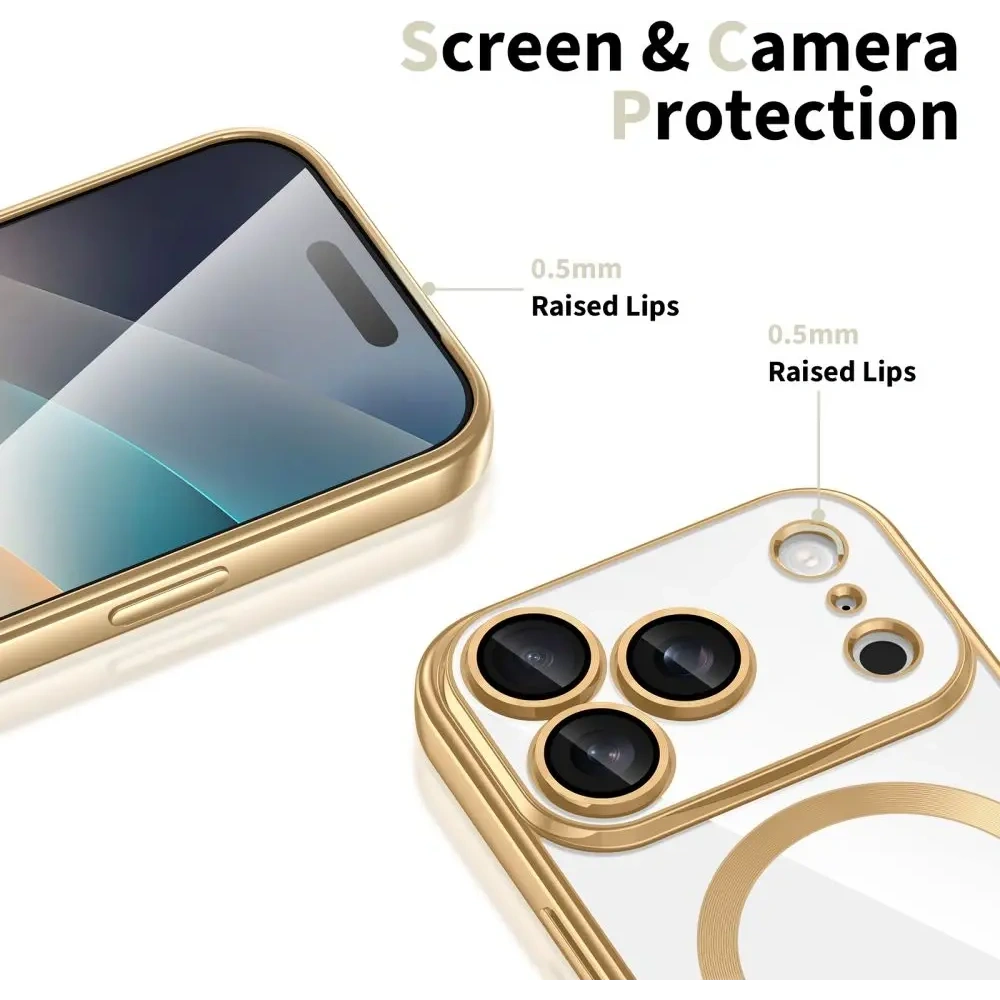 Etui Tech-Protect MagFlex MagSafe do Apple iPhone 17 Pro Shiny Gold