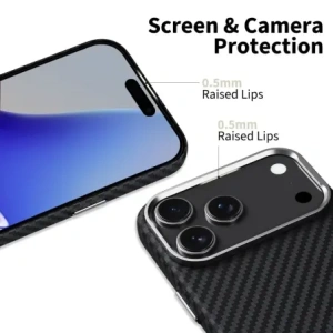 Etui Tech-Protect Ion Carbon MagSafe do Apple iPhone 17 Pro Black/silver