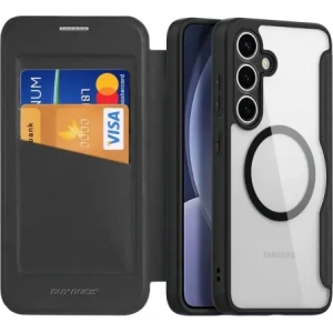 Etui z klapką Dux Ducis Skin X Pro MagSafe do Samsung Galaxy S25+ Plus czarne