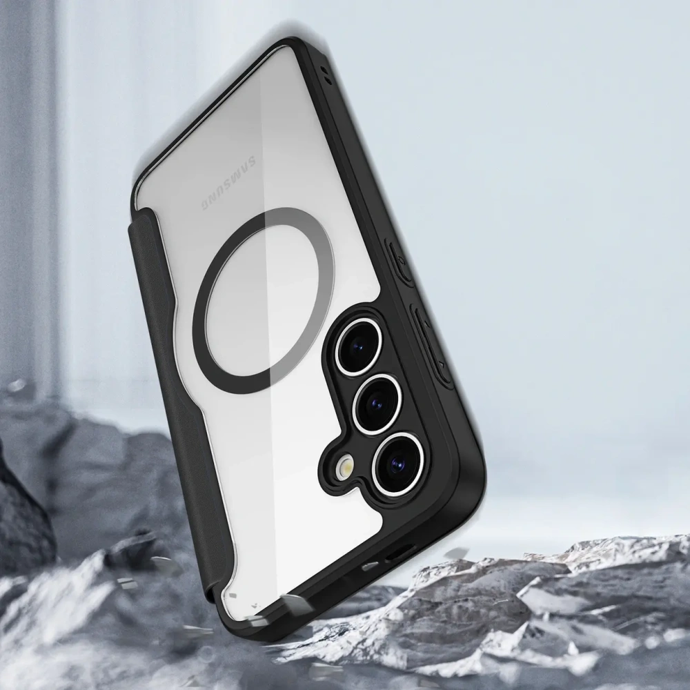 Etui z klapką Dux Ducis Skin X Pro MagSafe do Samsung Galaxy S25+ Plus czarne