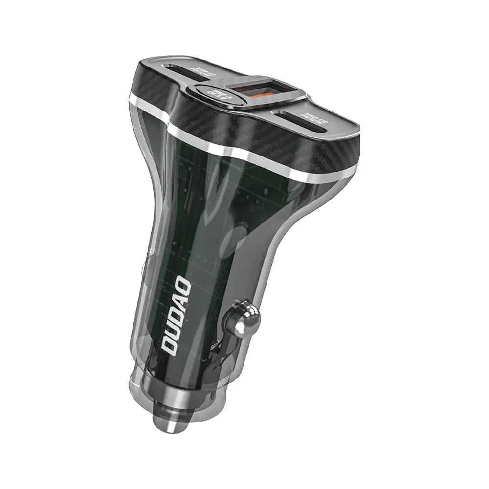 Ładowarka samochodowa Dudao R78 78W USB-C PD, 2xUSB-A QC czarna