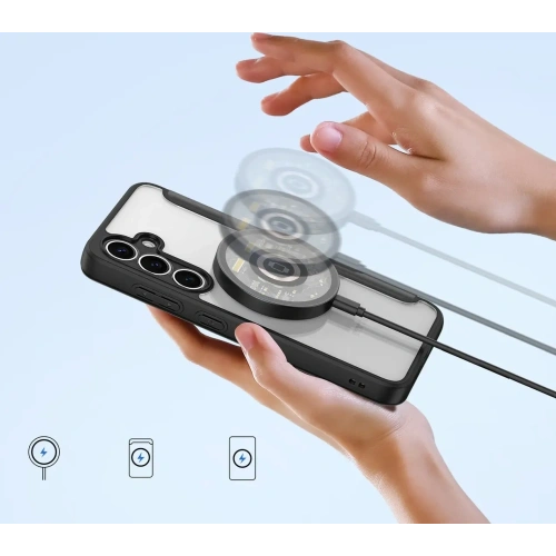Etui z klapką Dux Ducis Skin X Pro MagSafe do Samsung Galaxy S25+ Plus czarne