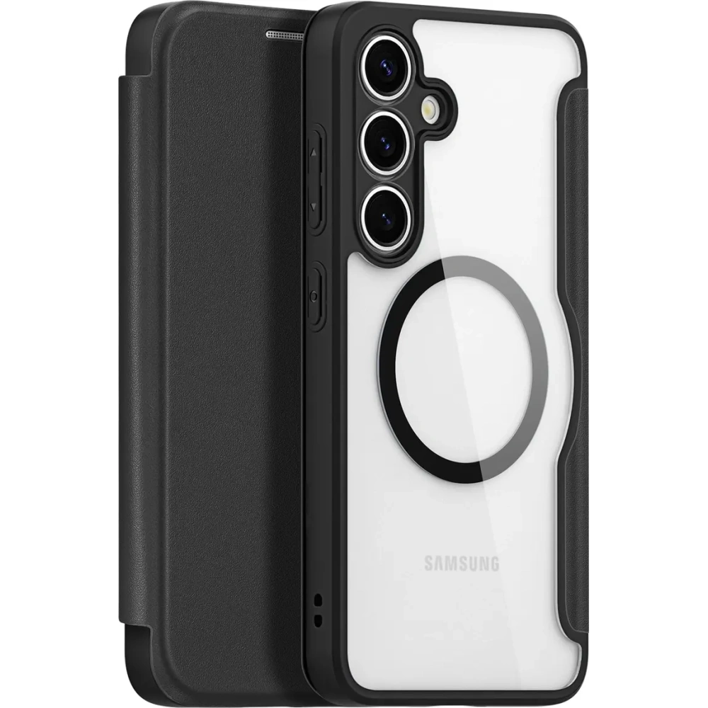 Etui z klapką Dux Ducis Skin X Pro MagSafe do Samsung Galaxy S25+ Plus czarne