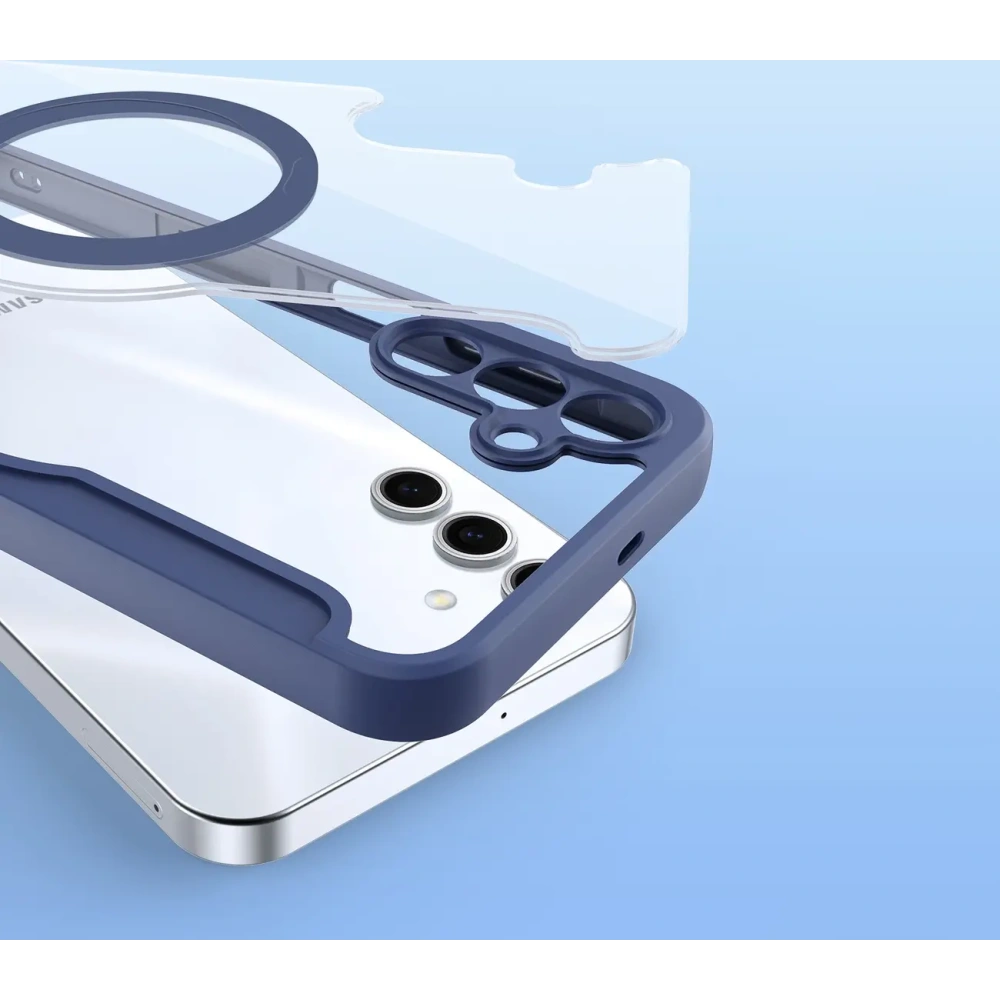 Etui z klapką Dux Ducis Skin X Pro MagSafe do Samsung Galaxy S25+ Plus niebieskie