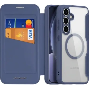Etui z klapką Dux Ducis Skin X Pro MagSafe do Samsung Galaxy S25+ Plus niebieskie