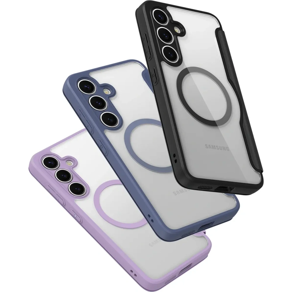 Etui z klapką Dux Ducis Skin X Pro MagSafe do Samsung Galaxy S25+ Plus niebieskie