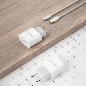 Ładowarka sieciowa Dudao A14EUC PD 20W USB-C z kablem USB-C / USB-C biała