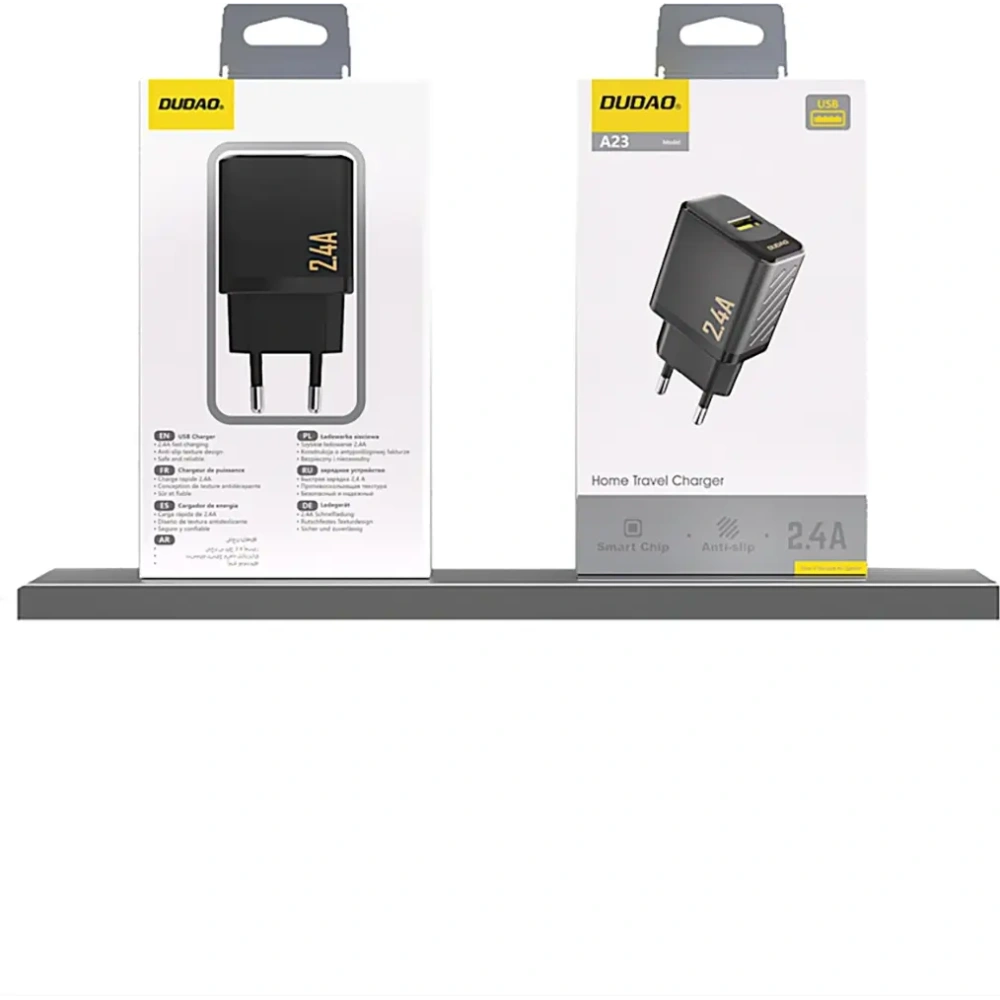 Ładowarka sieciowa Dudao A23 2.4A USB-A czarna