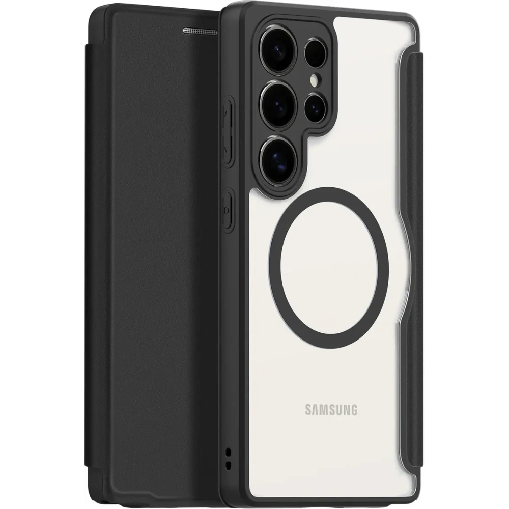 Etui z klapką Dux Ducis Skin X Pro MagSafe do Samsung Galaxy S25 Ultra czarne