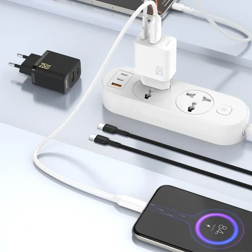 Ładowarka sieciowa Dudao A26T GaN 25W USB-A, USB-C czarna