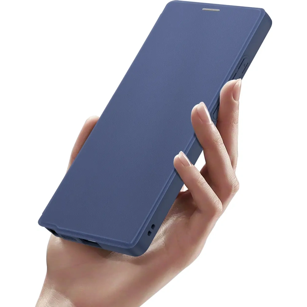 Etui z klapką Dux Ducis Skin X Pro MagSafe do Samsung Galaxy S25 Ultra niebieskie