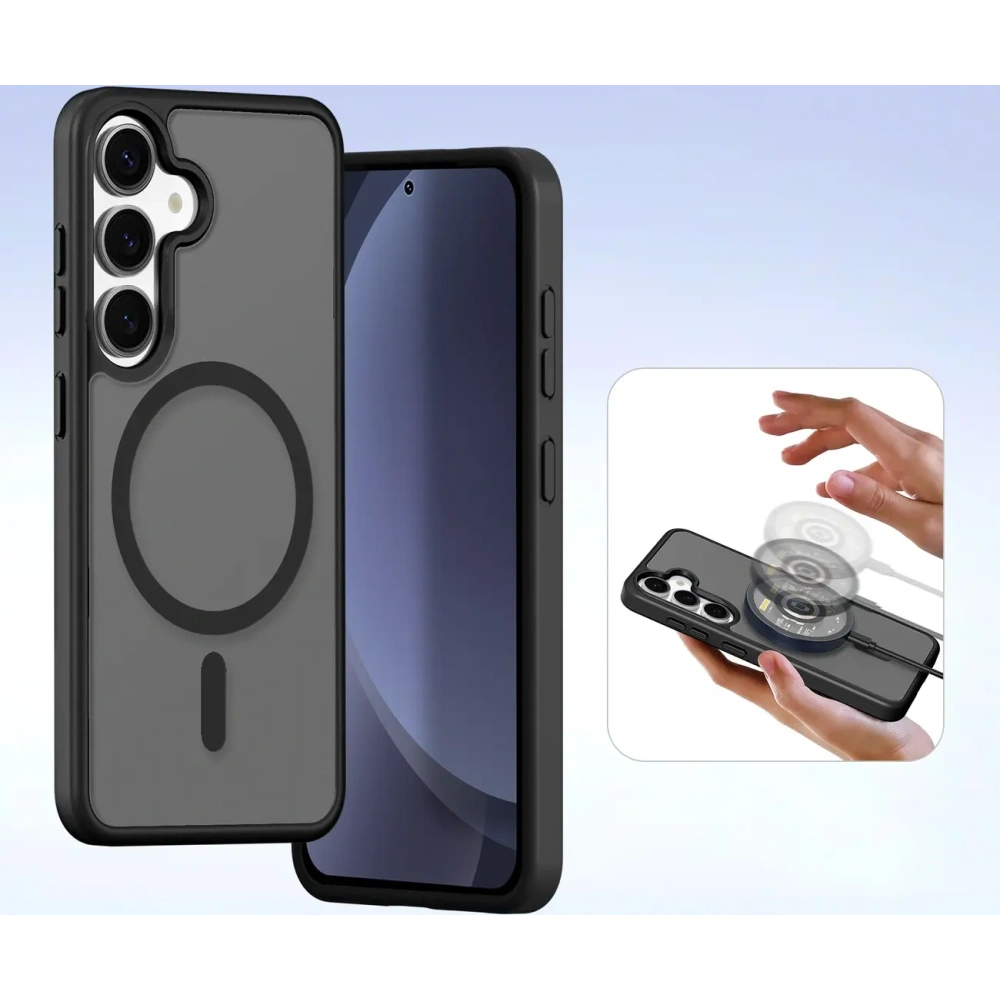 Etui z klapką Dux Ducis Lawa do Samsung Galaxy S25 z odłączanym portfelem magnetycznym czarne