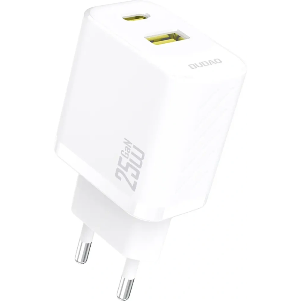 Ładowarka sieciowa Dudao A26T GaN 25W USB-A, USB-C biała
