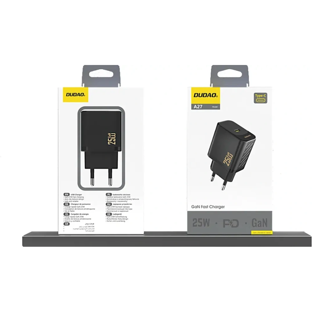 Ładowarka sieciowa Dudao A27 25W GaN USB-C czarna