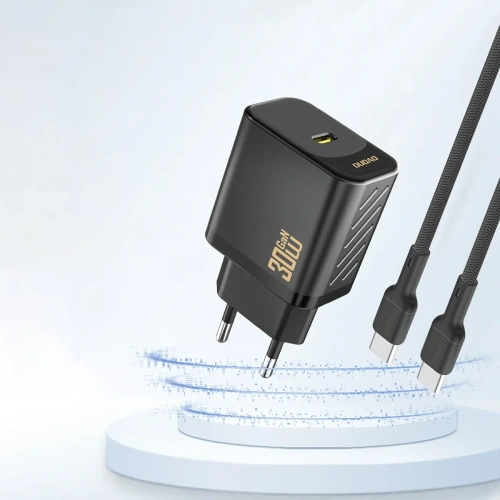 Ładowarka sieciowa Dudao A27P 30W PD GaN USB-C czarna
