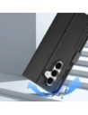 Etui z klapką Dux Ducis Lawa do Samsung Galaxy S25+ Plus z odłączanym portfelem magnetycznym czarne