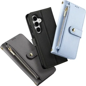 Etui z klapką Dux Ducis Lawa do Samsung Galaxy S25+ Plus z odłączanym portfelem magnetycznym czarne
