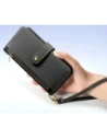 Etui z klapką Dux Ducis Lawa do Samsung Galaxy S25+ Plus z odłączanym portfelem magnetycznym czarne