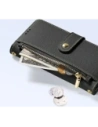 Etui z klapką Dux Ducis Lawa do Samsung Galaxy S25+ Plus z odłączanym portfelem magnetycznym czarne
