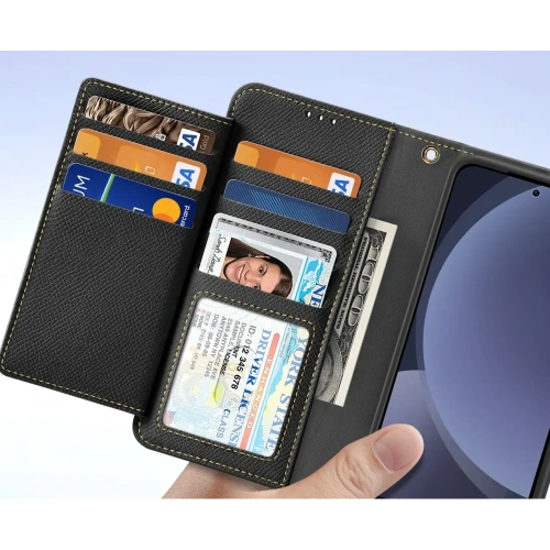 Etui z klapką Dux Ducis Lawa do Samsung Galaxy S25+ Plus z odłączanym portfelem magnetycznym czarne