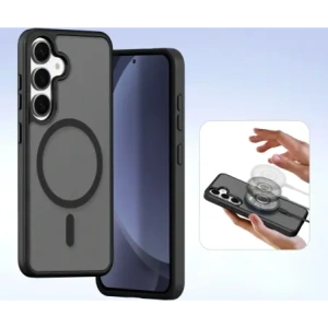Etui z klapką Dux Ducis Lawa do Samsung Galaxy S25+ Plus z odłączanym portfelem magnetycznym czarne