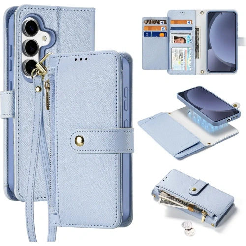 Etui z klapką Dux Ducis Lawa do Samsung Galaxy S25+ Plus z odłączanym portfelem magnetycznym niebieskie