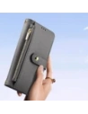 Etui z klapką Dux Ducis Lawa do Samsung Galaxy S25+ Plus z odłączanym portfelem magnetycznym szare