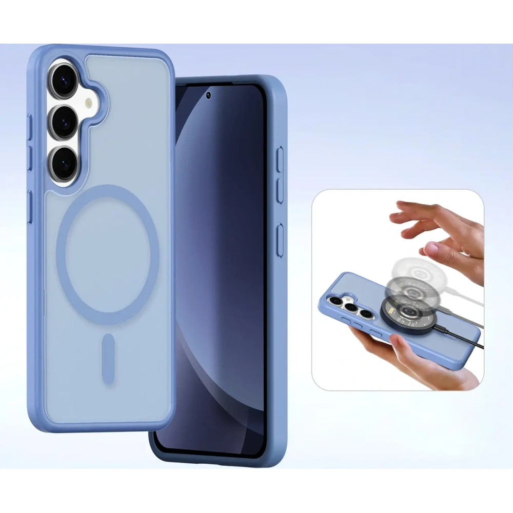 Etui z klapką Dux Ducis Lawa do Samsung Galaxy S25+ Plus z odłączanym portfelem magnetycznym niebieskie