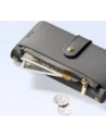 Etui z klapką Dux Ducis Lawa do Samsung Galaxy S25+ Plus z odłączanym portfelem magnetycznym szare