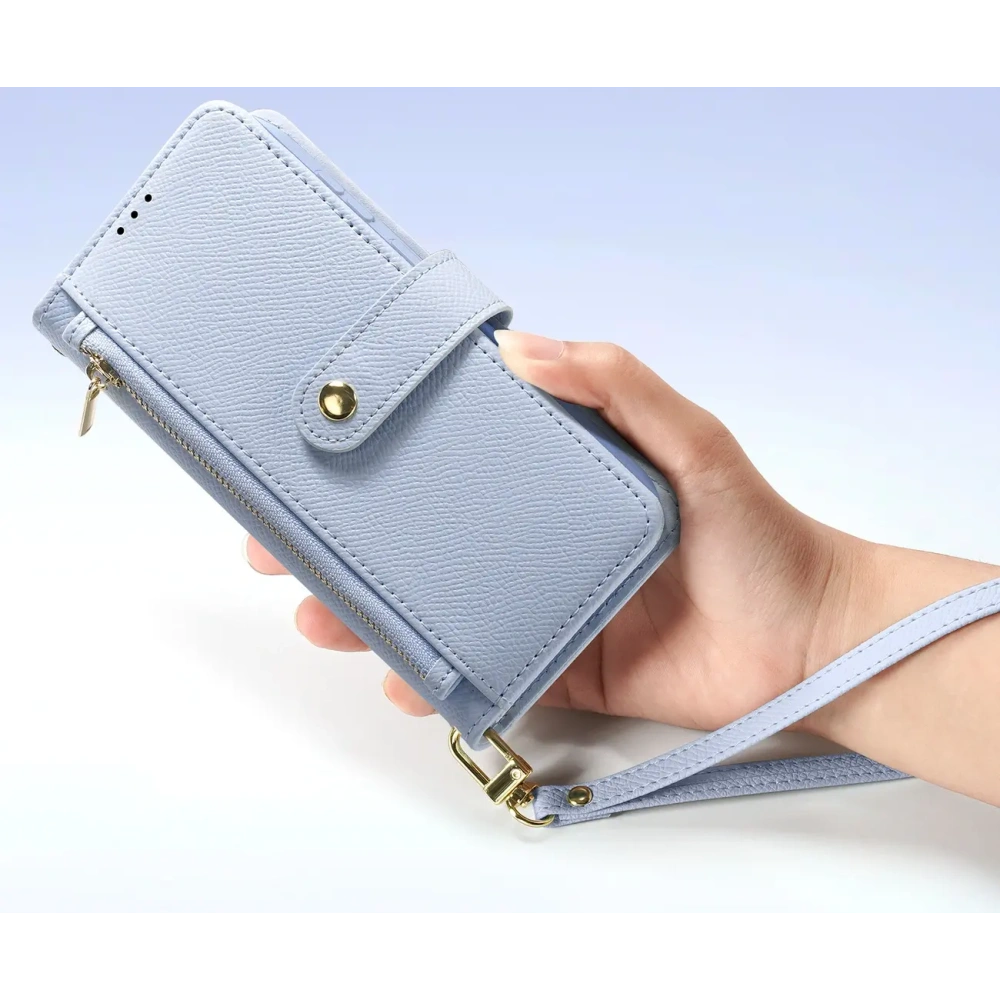 Etui z klapką Dux Ducis Lawa do Samsung Galaxy S25+ Plus z odłączanym portfelem magnetycznym niebieskie