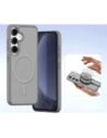 Etui z klapką Dux Ducis Lawa do Samsung Galaxy S25+ Plus z odłączanym portfelem magnetycznym szare