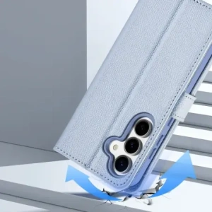 Etui z klapką Dux Ducis Lawa do Samsung Galaxy S25+ Plus z odłączanym portfelem magnetycznym niebieskie