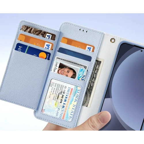 Etui z klapką Dux Ducis Lawa do Samsung Galaxy S25+ Plus z odłączanym portfelem magnetycznym niebieskie