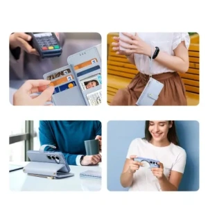 Etui z klapką Dux Ducis Lawa do Samsung Galaxy S25+ Plus z odłączanym portfelem magnetycznym niebieskie