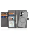 Etui z klapką Dux Ducis Lawa do Samsung Galaxy S25+ Plus z odłączanym portfelem magnetycznym szare
