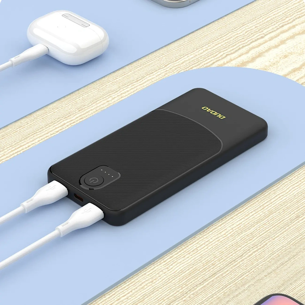 Powerbank Dudao K10 10000mAh 2.4A 2 xUSB-A biały