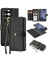 Etui z klapką Dux Ducis Lawa do Samsung Galaxy S25 Ultra z odłączanym portfelem magnetycznym czarne