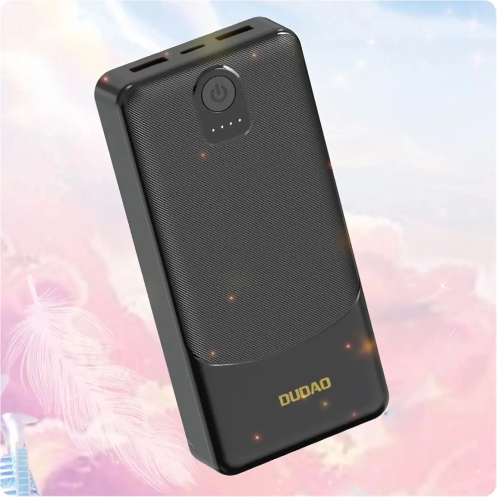 Powerbank Dudao K10Pro 2.4A 20000mAh 2xUSB-A czarny