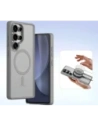 Etui z klapką Dux Ducis Lawa do Samsung Galaxy S25 Ultra z odłączanym portfelem magnetycznym szare