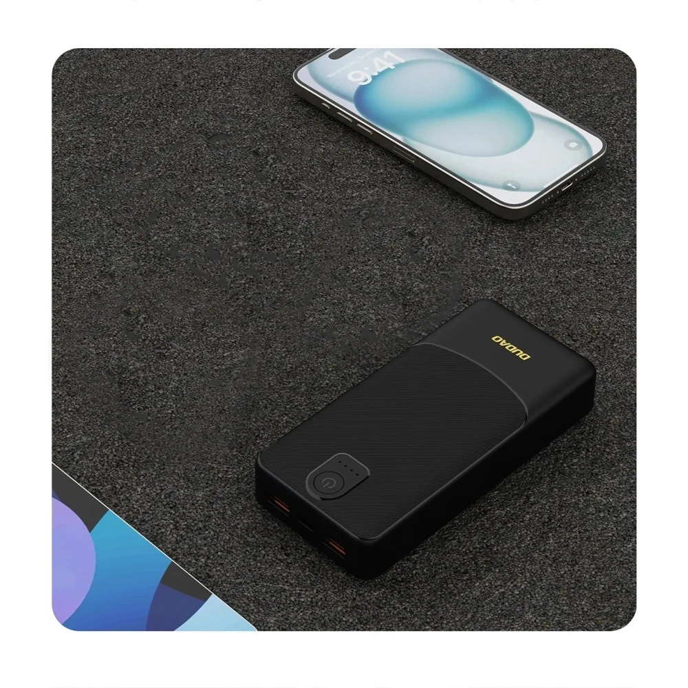 Powerbank Dudao K10Pro 2.4A 20000mAh 2xUSB-A czarny
