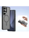 Etui z klapką Dux Ducis Lawa do Samsung Galaxy S25 Ultra z odłączanym portfelem magnetycznym czarne