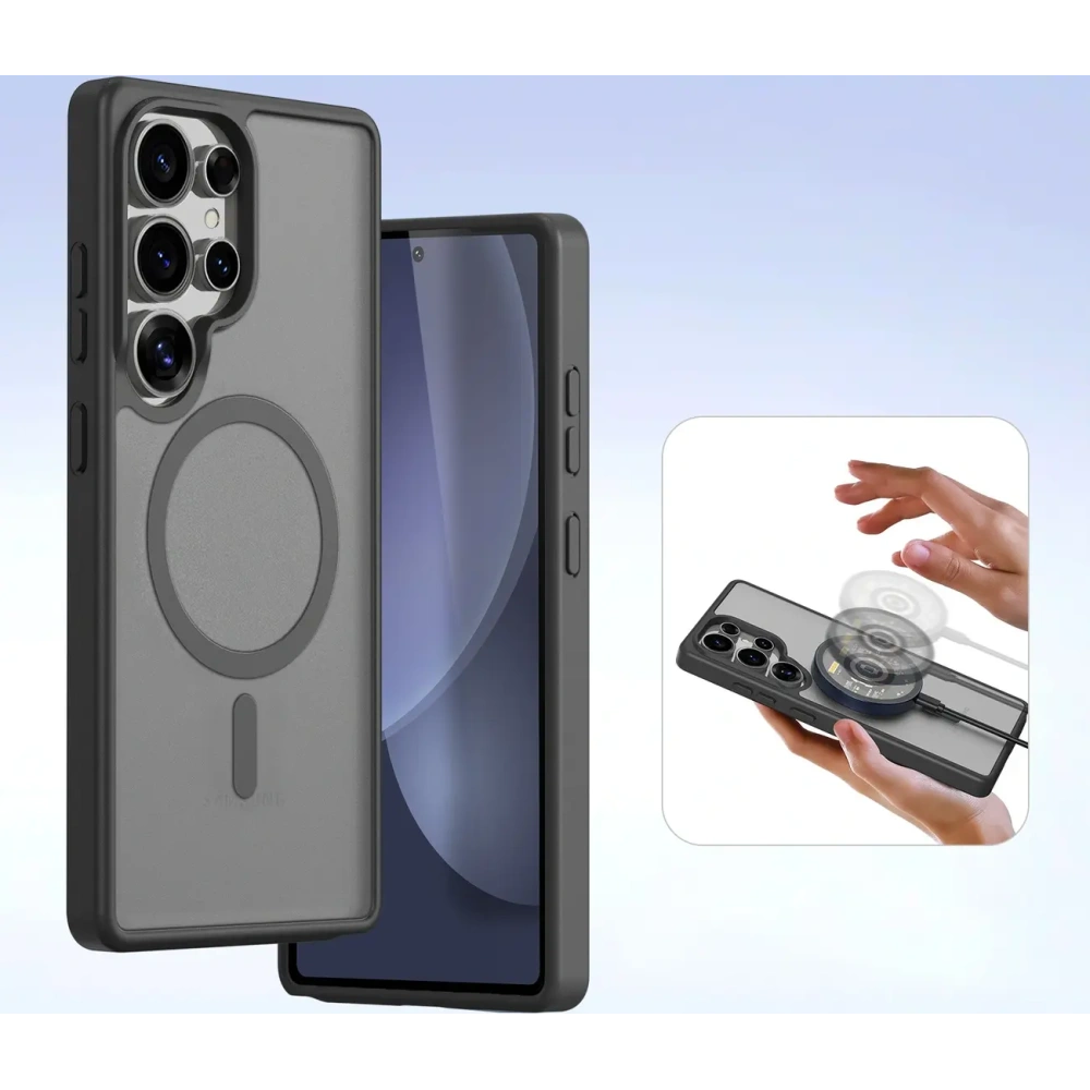 Etui z klapką Dux Ducis Lawa do Samsung Galaxy S25 Ultra z odłączanym portfelem magnetycznym czarne