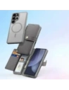 Etui z klapką Dux Ducis Lawa do Samsung Galaxy S25 Ultra z odłączanym portfelem magnetycznym szare