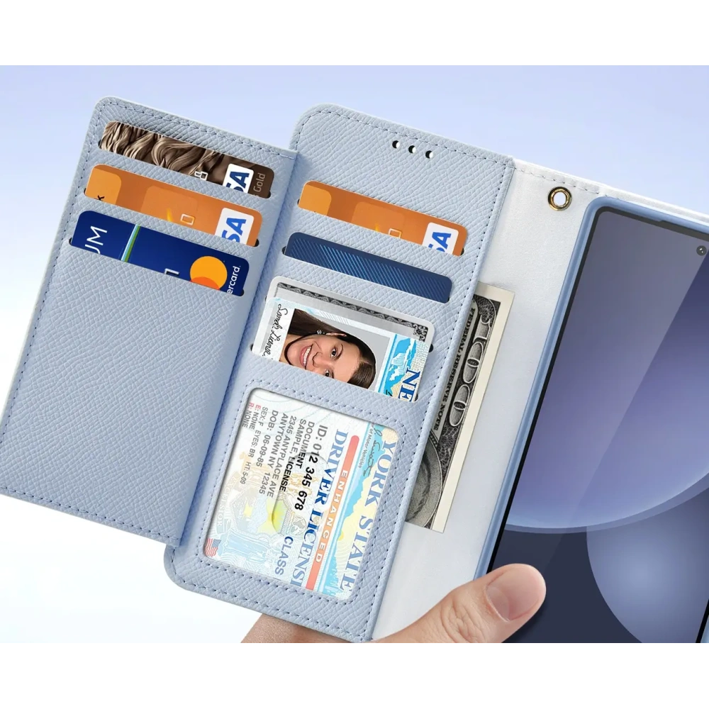 Etui z klapką Dux Ducis Lawa do Samsung Galaxy S25 Ultra z odłączanym portfelem magnetycznym niebieskie